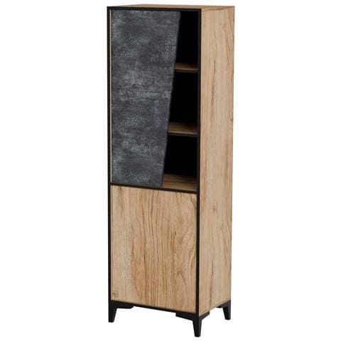 Libreria 2D OVO 50x38xH182,5 rovere /calcestruzzo - Foto 1