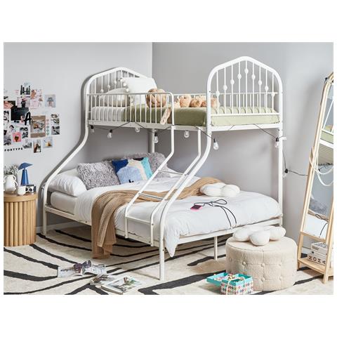 Letto A Castello Metallo Chamonix 90/140 X 200 Cm Bianco - Foto 1