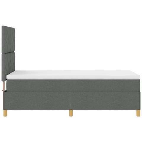 Letto a Rete con Materasso Grigio Scuro 100x200 cm Tessuto - Foto 9