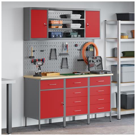 Set da Lavoro in Acciaio Rosso - 7 Pezzi - Foto 2