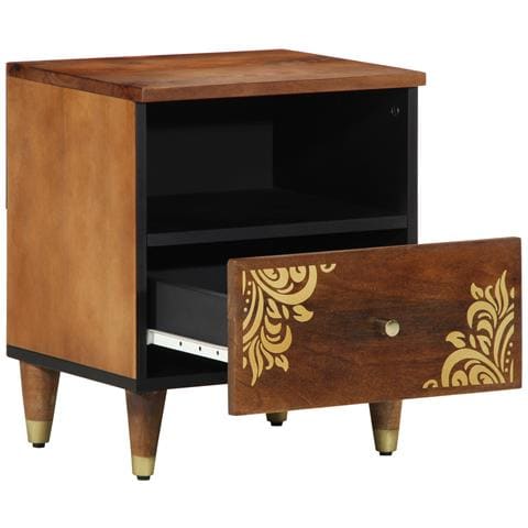 Comodino 40x33x46 cm in legno di mango - Foto 2