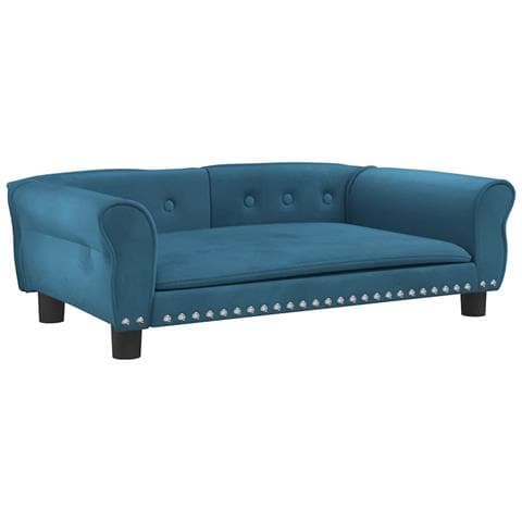 Lettino per Cani Blu 95x55x30 cm in Velluto - Foto 1