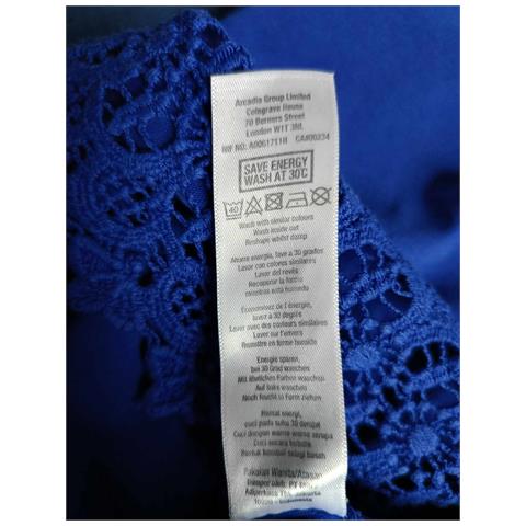 Abito Al Ginocchio Comodo Blu Taglia 38 - Foto 2