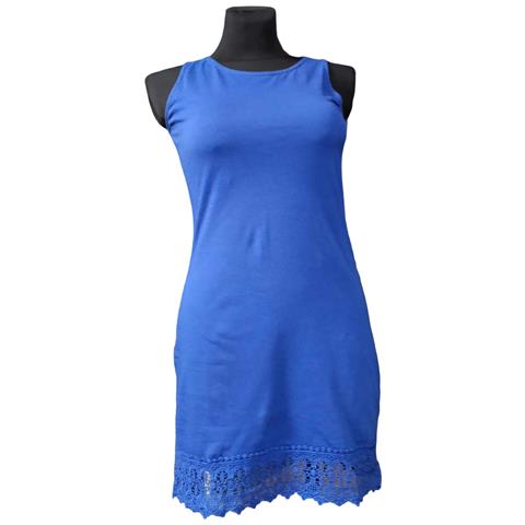 Abito Al Ginocchio Comodo Blu Taglia 38 - Foto 1