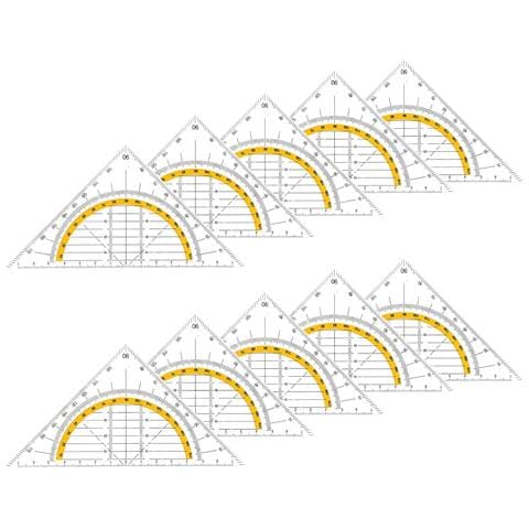 Squadra In Plastica, Set Per Geometria, 10 Pezzi - Foto 1
