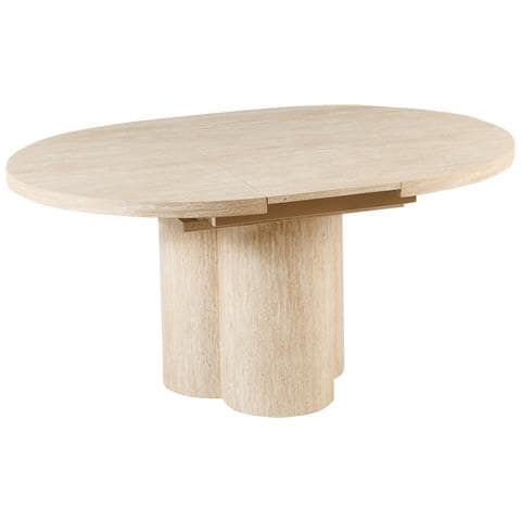 Tavolo Da Pranzo Estensibile Moraine Effetto Travertino 120/160 Cm 120 Cm - Foto 2