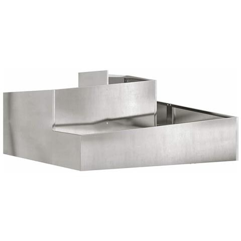 Vaso da giardino Argento 100 x 100 x 50 cm Acciaio inossidabile - Foto 1