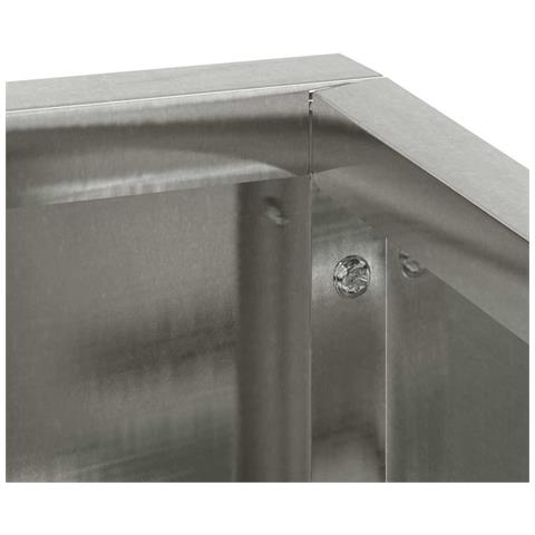 Vaso da giardino Argento 100 x 100 x 50 cm Acciaio inossidabile - Foto 9