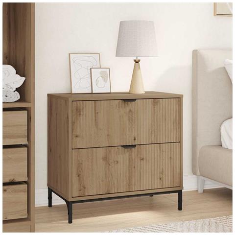 Comodino rovere artigianale 63.5 x 36 x 61 cm Legno multistrato - Foto 2