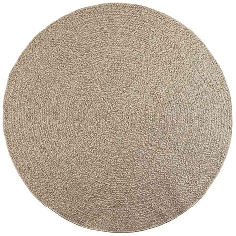 Tappeto ZIZUR Beige Ø 200cm Aspetto Iuta per Interni ed Esterni - Foto 2