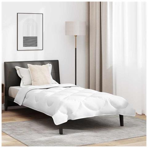 Piumone con Cuscino 2 pcs Bianco 135 x 220 cm Microfibra - Foto 2