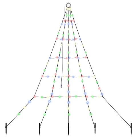 Albero di Natale LED con picchetti per il terreno Multicolore - Foto 1