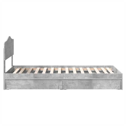 Letto con Contenitore con testiera Grigio cemento 90 x 190 cm - Foto 9