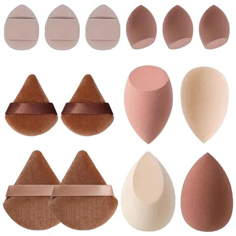 Set Di 14 Spugnette Per Trucco - Spugne Versatili Per Un'applicazione Impeccabile Brown - Foto 2