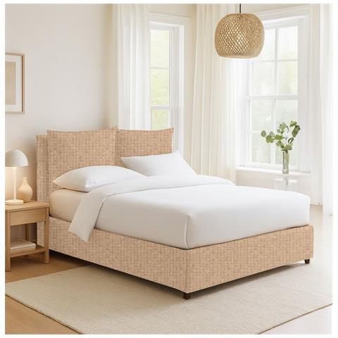 Diamante - Letto Piazza E Mezza Sfoderabile, Beige - Foto 2