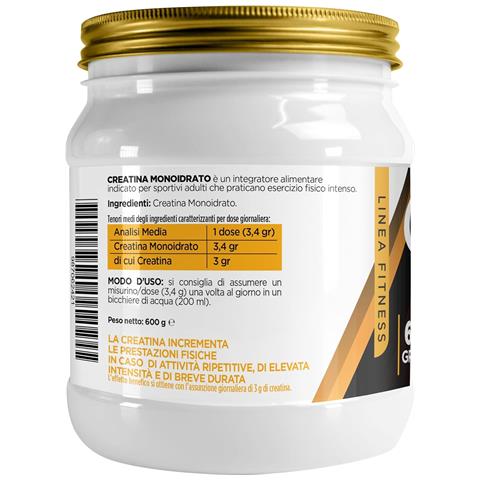 Creatina Monoidrato 600 g - 100% Polvere Pura Senza Additivi - Forza, Potenza e Prestazioni Fisiche - Foto 2