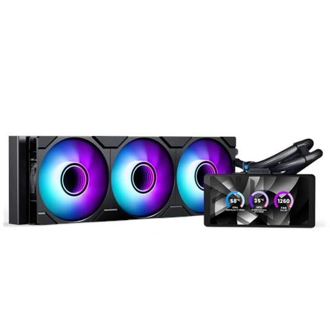 Glacier One 360M25 LCD Processore Raffreddatore di liquidi tutto in uno 12 cm Nero 1 pz - Foto 1