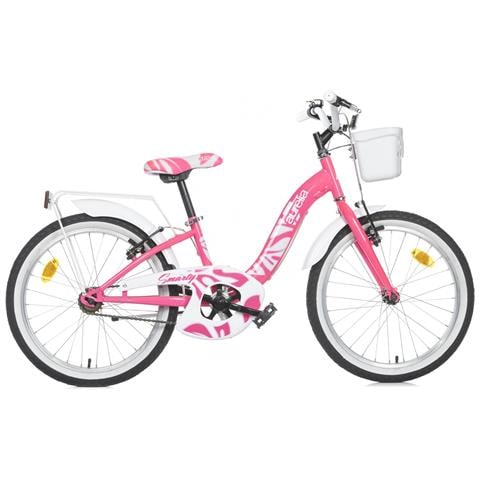 Bici Bambina Linea Aurelia Bicicletta City Bike Bimba Modello Smarty Misura 20'' Senza Cambio 1v - 20 Rosa Bianco - Foto 1