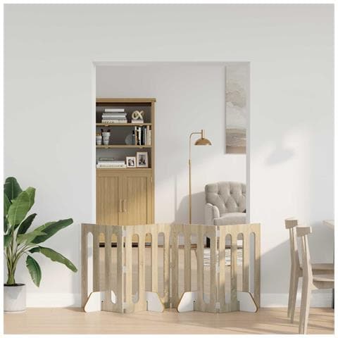 Recinto pieghevole per animali 4 pcs Rovere Sonoma - Foto 2