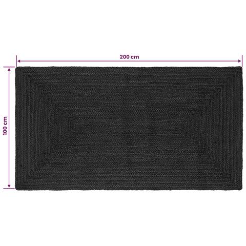 Tappeti per area Rettangolare Grigio Scuro 100 x 200 cm Juta - Foto 8