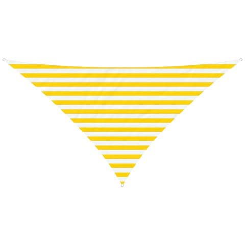Vela da ombra solare Giallo e Bianco 2,5 x 2,5 x 3,5 m - Foto 1