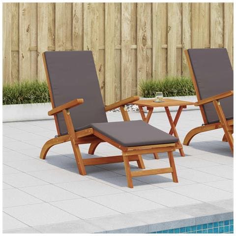 Lettino prendisole reclinabile e pieghevole 2 pcs Grigio Scuro - Foto 2
