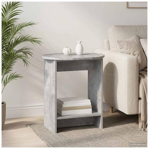 Tavolo laterale Grigio Cemento 50 x 39,5 x 55 cm - Foto 2