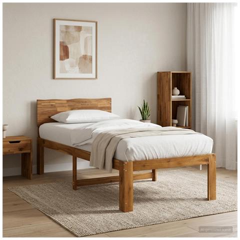 Letto Singolo con Testiera ROSTOCK Naturale 80 x 200 cm - Foto 2