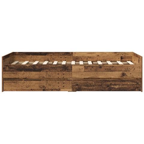 Struttura del letto con cassetto Legno antico Pino massello - Foto 2