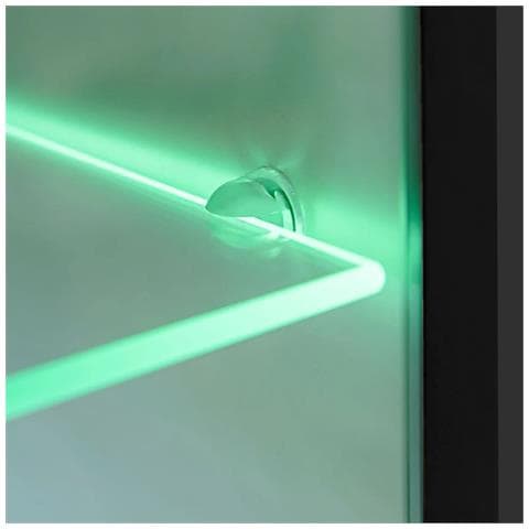 Set Parete Attrezzata Porta TV con Luci LED 5 pz Nero Lucido - Foto 2