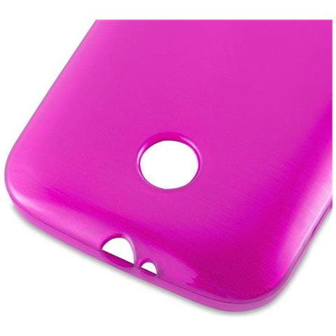 Custodia Compatibile Con Motorola Moto E In Rosa - Coperchio Protettivo In Silicone Tpu Flessibile Con Design Spazzolato - Foto 7