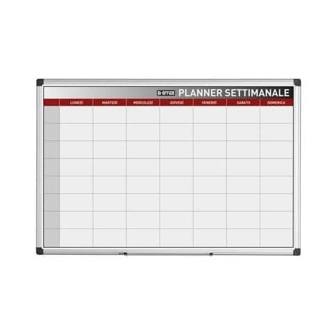 Planning Settimanale Magnetico Bianco 90x60 Cm. Bianco Ga03266170 - Foto 1