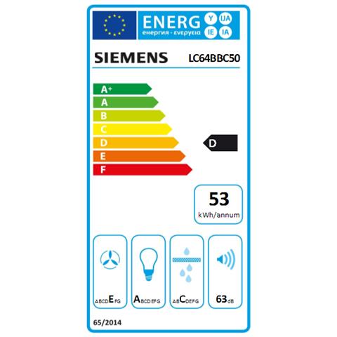Cappa LC64BBC50 a Parete da 60 cm Aspirante Colore Acciaio Inox - Foto 3