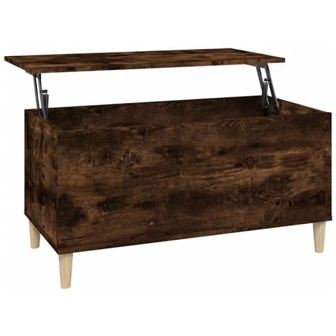 Tavolino Da Salotto Rovere Fumo 90x44,5x45 Cm Legno Multistrato - Foto 1