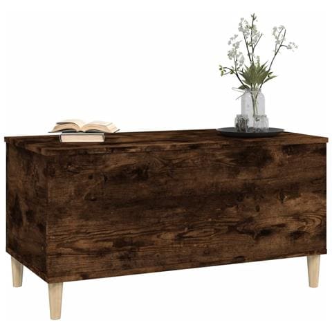 Tavolino Da Salotto Rovere Fumo 90x44,5x45 Cm Legno Multistrato - Foto 9