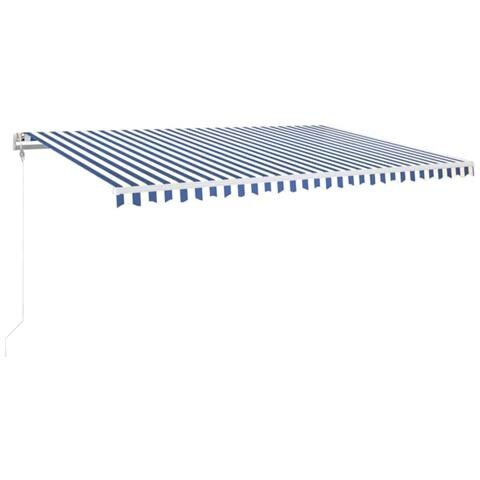 Tenda Da Sole Retrattile Automatica 500x350 Cm Blu E Bianca - Foto 1