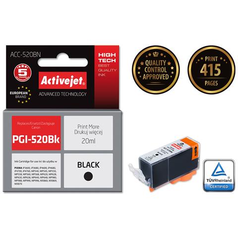 ACC-520BN cartuccia d'inchiostro 1 pz Compatibile Resa elevata (XL) Nero - Foto 1