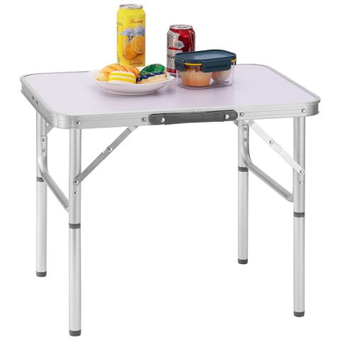 Tavolo Campeggio Picnic Alluminio 60x45x50 Pieghevole Valigetta Piano Formica - Foto 1