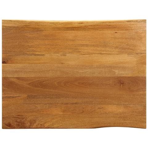 Piano Tavolo 100x80x2,5 Cm Bordi Vivi In Legno Massello Mango - Foto 1
