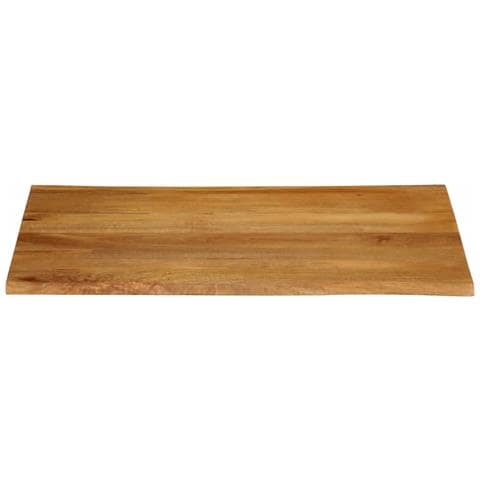 Piano Tavolo 100x80x2,5 Cm Bordi Vivi In Legno Massello Mango - Foto 3