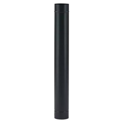 Tubi Smaltati Per Stufe Canna Fumaria In Acciaio Porcellanato - 130mm Black - Foto 1