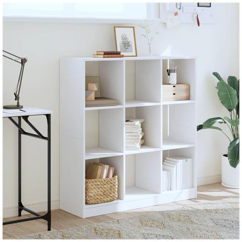 Libreria Bianca 102x32x108 Cm In Truciolato - Foto 3