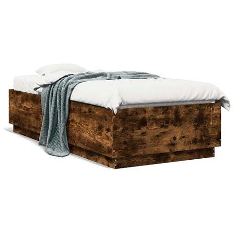 Giroletto Con Luci Led Rovere Fumo 90x200 Cm Legno Multistrato - Foto 1