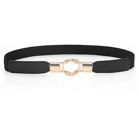 Confezione Da 5 Cinture Elastiche Da Donna Per Abiti, Jeans - Blu, Rosso, Nero, Cammello, Rosso - Foto 2