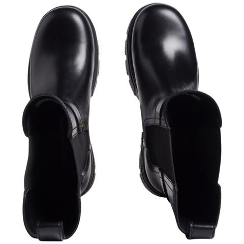 Chunky Combat Chelsea Booties Stivaletti Pelle Scarpe Donna Nero Eu 39, Yw0yw01495 0gt - Foto 3