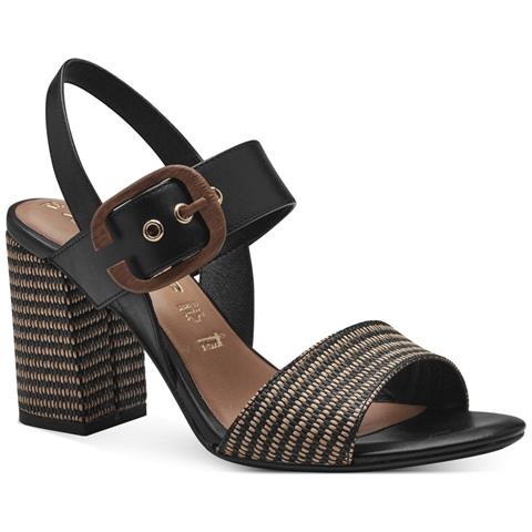 Black Comb Casual Open Sandals Sandali Pelle Scarpe Donna Nero Eu 36, 1-28015-42 098 - Foto 1