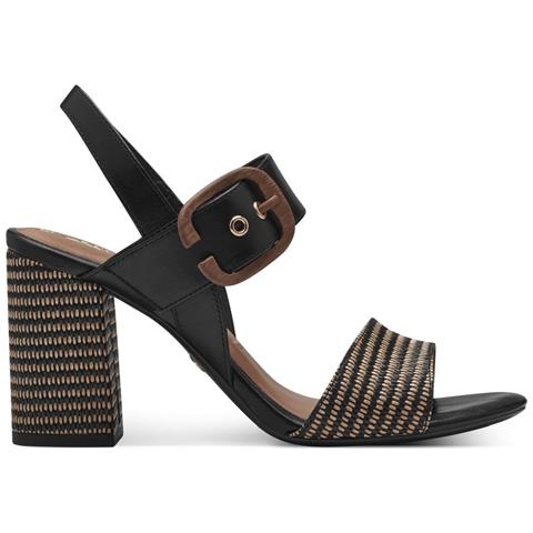Black Comb Casual Open Sandals Sandali Pelle Scarpe Donna Nero Eu 36, 1-28015-42 098 - Foto 2