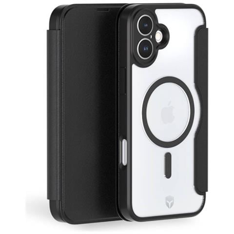 Custodia Protettiva Per Iphone 16 Plus Folio Rinforzata Magsafe, Nero - Foto 1