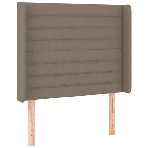 Letto a Molle con Materasso e LED Tortora 100x200cm in Tessuto - Foto 2