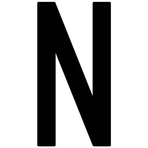 Busta 10 Lettere Adesive ''n'' Per Targa Ripetitrice - Foto 1